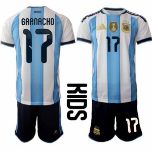Argentina Otroški dresi Domači SP 2026 Alejandro Garnacho 17